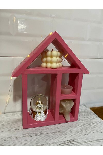 inci mobilya ahşap Miniature Wooden House Shelf