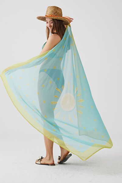 AYSHOME Φόρεμα παραλίας Pareo με μοτίβο λεμονιού Ays Home