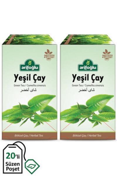 Arifoğlu Green Tea 20 Filtered Tea Bags (2 Pieces)