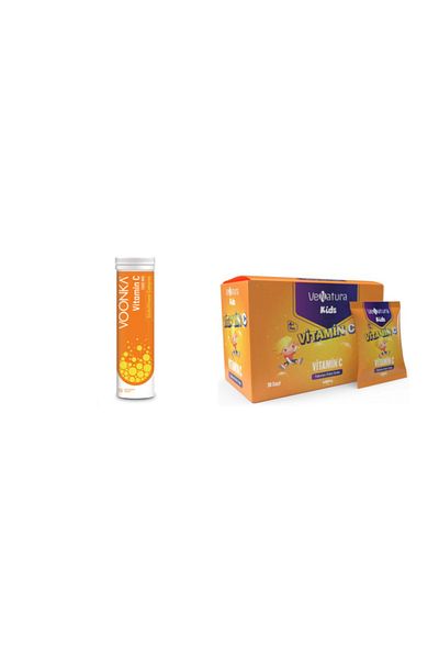 VeNatura Vitamin C, Glutathione, Zinc and Vitamin D Effervescent Tablet for Children - 30 Sachets