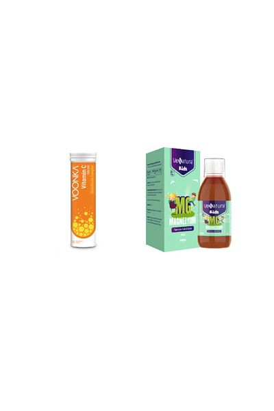 VeNatura 15 Effervescent Tablets - Vitamin C, Glutathione, Zinc and Vitamin D + Magnesium for Children 100 ml