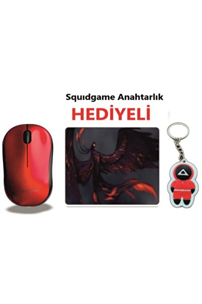 KAVELE Kablosuz Rahat Kullanım Optik Fare Ofis Wireless Mouse-kalın Kaymaz Mausepad Hediyei