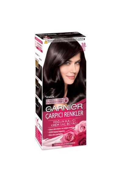 Garnier Çarpıcı Renkler Krem Saç Boyası 3.0 Çarpıcı Koyu Kahve