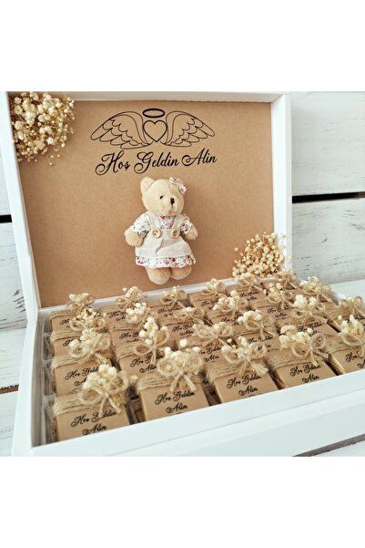 miradizayn Ayıcıklı Bebek Çikolatası, Çiçekli Bebek Çikolatası, Bebek Çikolatası