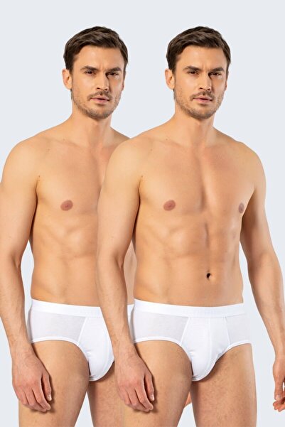 Cacharel 1503 White Ribbed Men's 2-Piece Slip