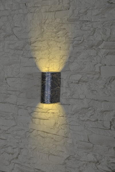 fullreyon Mermer Desen Plastik Kasa Dekoratif Çift Yönlü Iç Dış Mekan Aplik (AMPULLER HARİÇ)