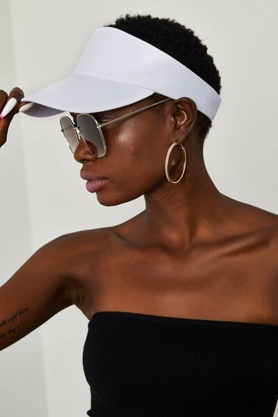 Shopiolog قبعة تنس واقية من الأشعة فوق البنفسجية للجنسين باللون الأبيض والأسو...