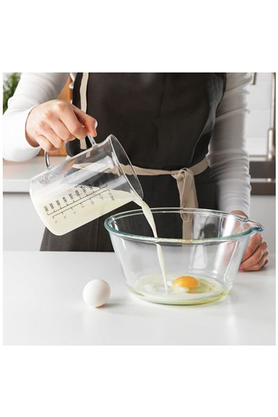 IKEA 1 Lt Scale Measuring Cup Heat Resistant Glass a Quality Microwave Oven