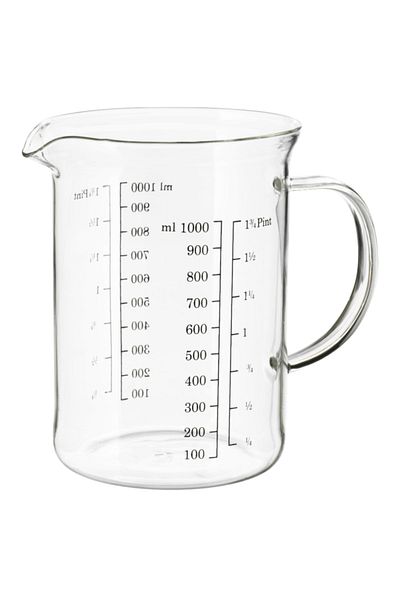 IKEA 1 Lt Scale Measuring Cup Heat Resistant Glass a Quality Microwave Oven