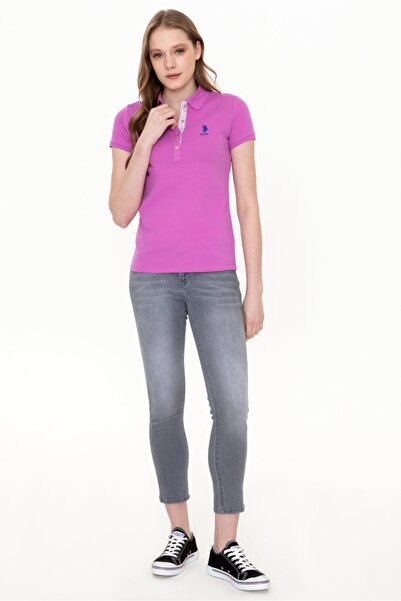 U.S. Polo Assn. Mor Kadın  T-Shirt