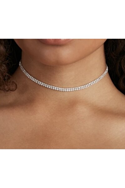 pop up store Kristal Taşlı Iki Sıra Choker