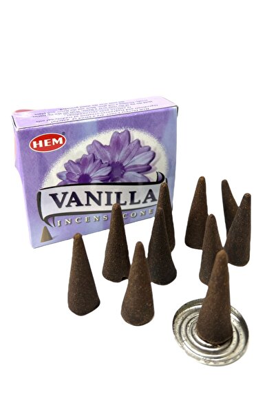 misslale esans Vanilla Hem Konik Tütsü Vanilya Aromalı Konik Tüsü 10 Adet