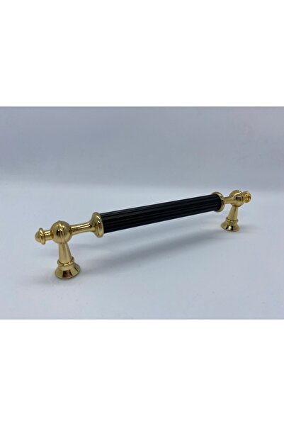 TRS MOBAKS Trs Alya Mat Siyah Altın 128 Mm Dolap Çekmece Vestiyer Kulp