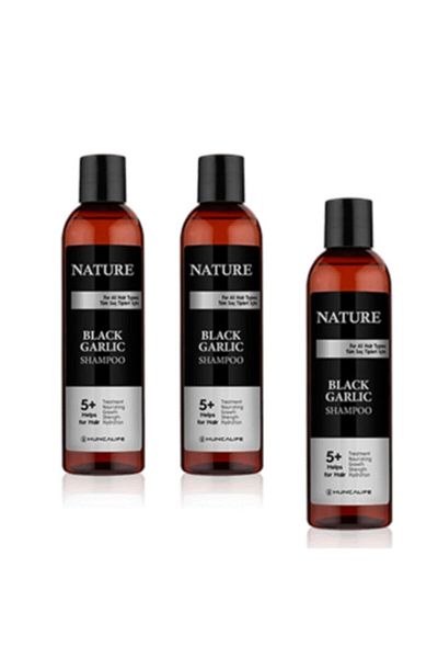 Huncalife Nature Black Garlic Shampoo 350 ml (3Pcs)