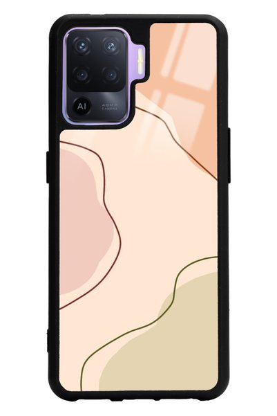 Spoyi Glossy Phone Case for Oppo Reno 5 Lite Nude Colors Design