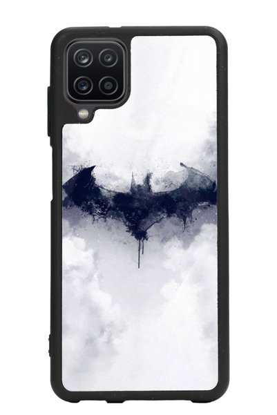 Spoyi Samsung A12 White Batman Design Glossy Phone Case