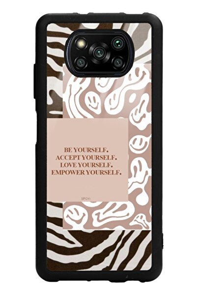 Spoyi Xiaomi Poco X3 Emoji Zebra Tasarımlı Glossy Telefon Kılıfı