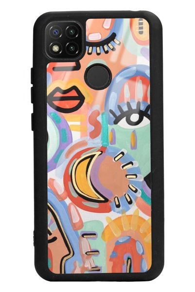 Spoyi Xiaomi Redmi 9C Glossy Phone Case with Watercolor Retro Eye Design