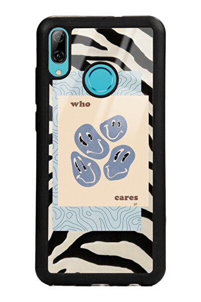 Spoyi Huawei P Smart (2019) Zebra Emoji Tasarımlı Glossy Telefon Kılıfı