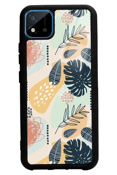 Spoyi Oppo Realme C11 Glossy Phone Case with Retro Leaf Design