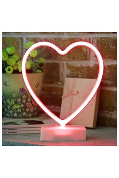 gaman Dekoratif Neon Kırmızı Romantik Kalp Led Işık