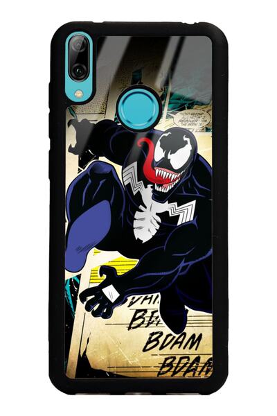 Spoyi حافظة هاتف هواوي Y7 (2019) بتصميم Venom لامع