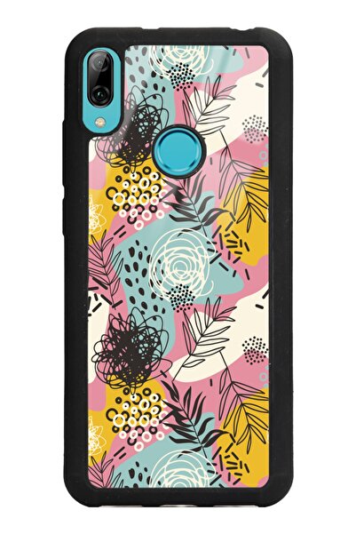 Spoyi حافظة هاتف هواوي Y6 (2019) بتصميم زهور ريترو لامع