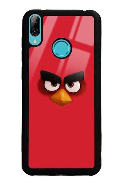 Spoyi Huawei Y7 (2019) Glossy Phone Case with Red Design