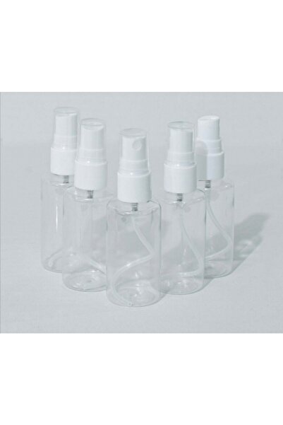 Genel Markalar 50ml Kolonya Hediyelik Dezanfektan Boş Plastik Sprey Şişe 10 Adet Şeffaf 5 x 10 10'lu Plastik Kap TR