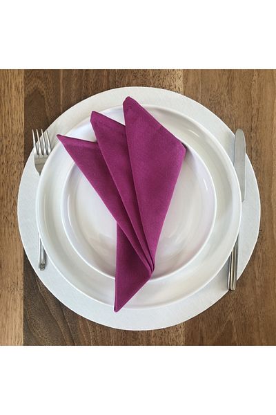 desen izmir American Service, șervețel din țesătură special cusut, 6 piese, fucsia