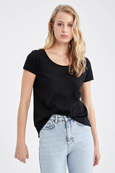 DeFacto Regular Fit Bisiklet Yaka Kısa Kollu %100 Pamuk Tişört