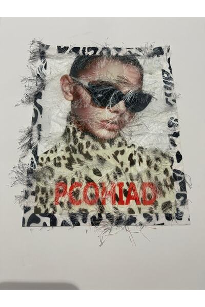 Gönülden Tasarım 24x19 Пухнаста жіноча аплікація-нашивка