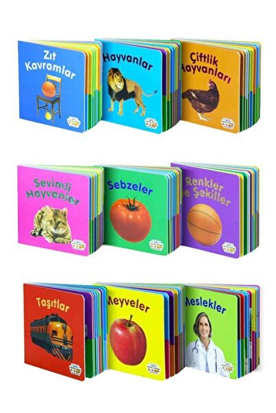 0-6 Yaş Yayınları كتب كرتونية تعليمية وتعليمية صغيرة - 9 قطع