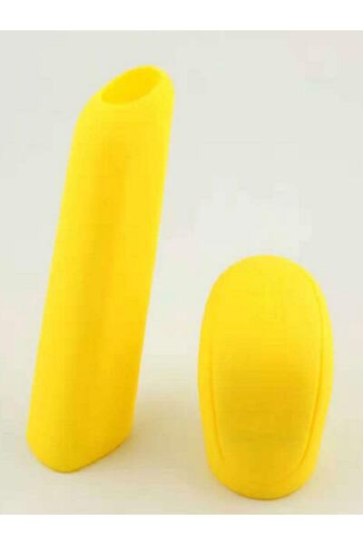 TRENDLIFEOTO طقم فرامل يد سيليكون صفراء ومقبض ناقل الحركة اليدوي - قطعتين