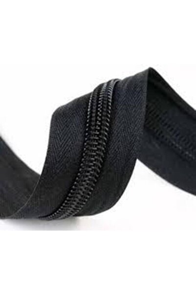 clean stoff 10 Metre Siyah Fermuar 20 Başlık