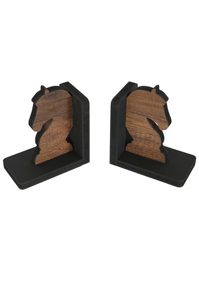 HobiMax Decorative Wooden Book Holder with Horse Figure