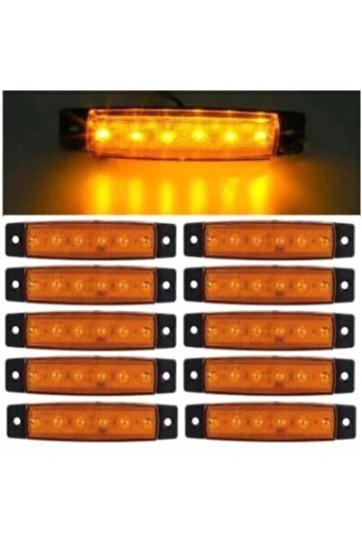 ARSVİSİON AUTO ACCESSORIES Dorse Parmak Lamba 12 -24 Volt 6 Ledli (sarı Renk)...