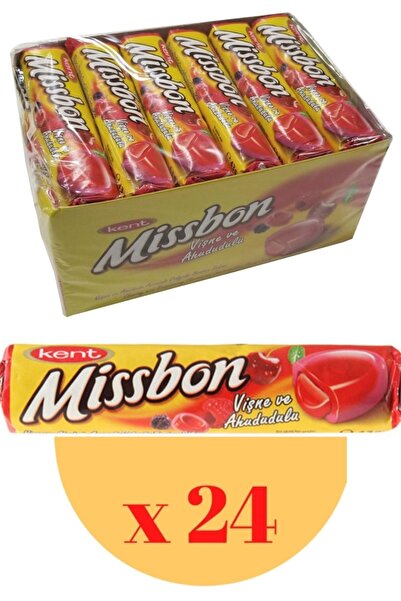 KENT Missbon Vişne Ve Ahududu Aromalı Dogulu Bonbon Şeker 24 X 43 Gr