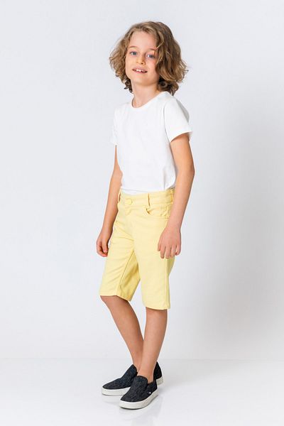 incity Boy's Slim Fit Yellow Capri