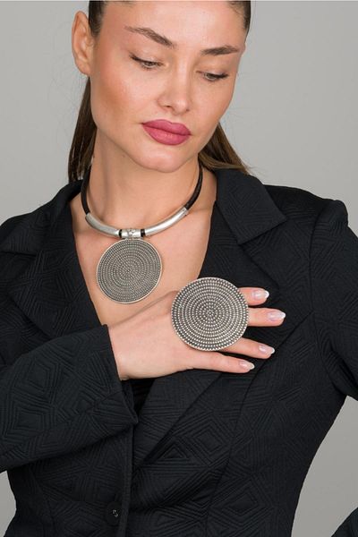 ZeyDor Accessories Zeydor Design Leather Necklace Set 6229