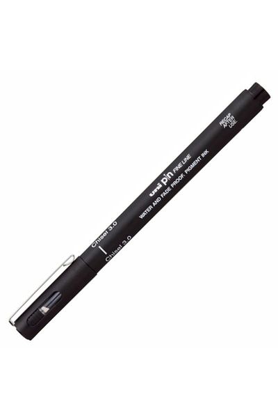 UNİ-BALL Uni-ball Pin 3.0 - Black Fine Line Cut Pen (12 PCS)
