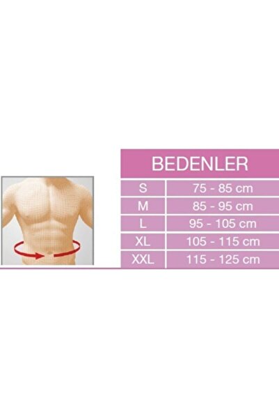 MEDİKALBİM Steel Underwire Lumbosacral Orthopedic Corset Waist Girdle Waist Hernia Slip Straightening 26 Cm