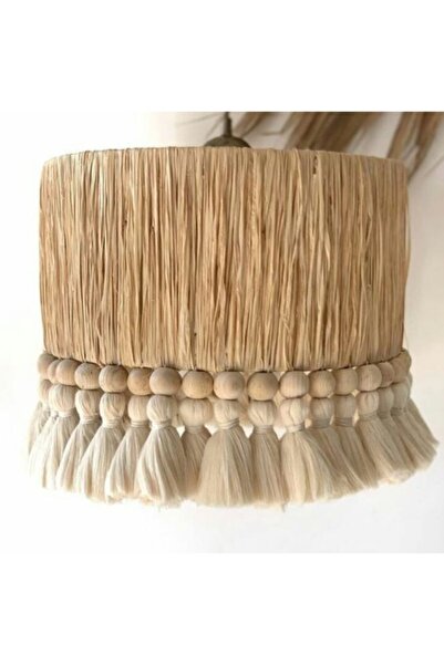 EACHTOME Bohem Avize, Sarkıt Avize, Rafya Avize, Ahşap Avize, Boncuklu Avize , Makrome Püsküllü Avize