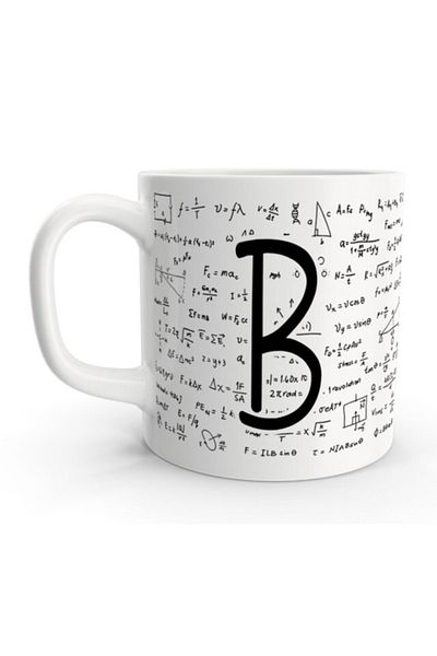 Rock'n Fox Letter B Math Formula Design Mug with Letter