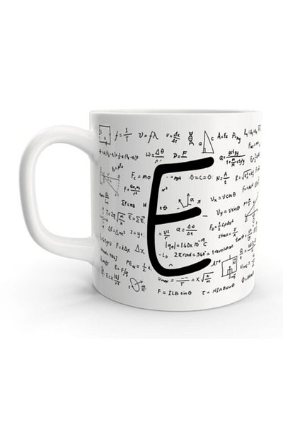 Rock'n Fox Letter E Math Formula Design Mug with Letter