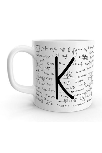 Rock'n Fox Letter K Math Formula Design Mug with Letter