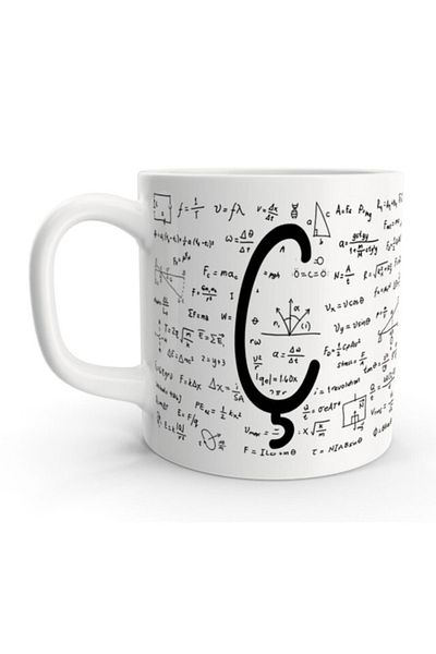 Rock'n Fox Letter C Math Formula Design Mug with Letter