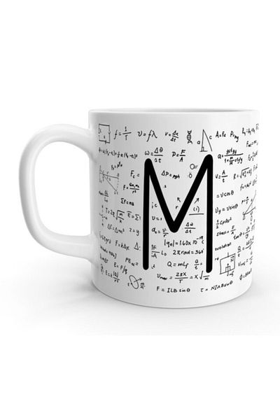 Rock'n Fox Letter M Math Formula Design Mug with Letter