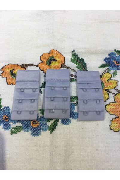 ECEM YILDIZ Kadın Gri Renk 3’lü Sütyen Uzatma Kopçası/agraf Ek Aparatı Seti