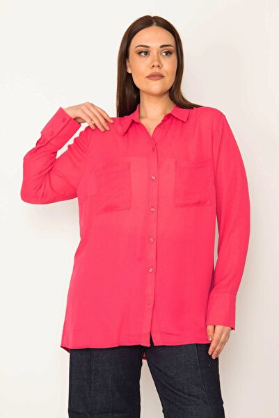 Şans Plus Size Shirt - Pink - Regular